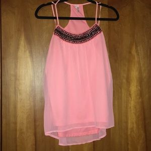 Bright pink flowy tank